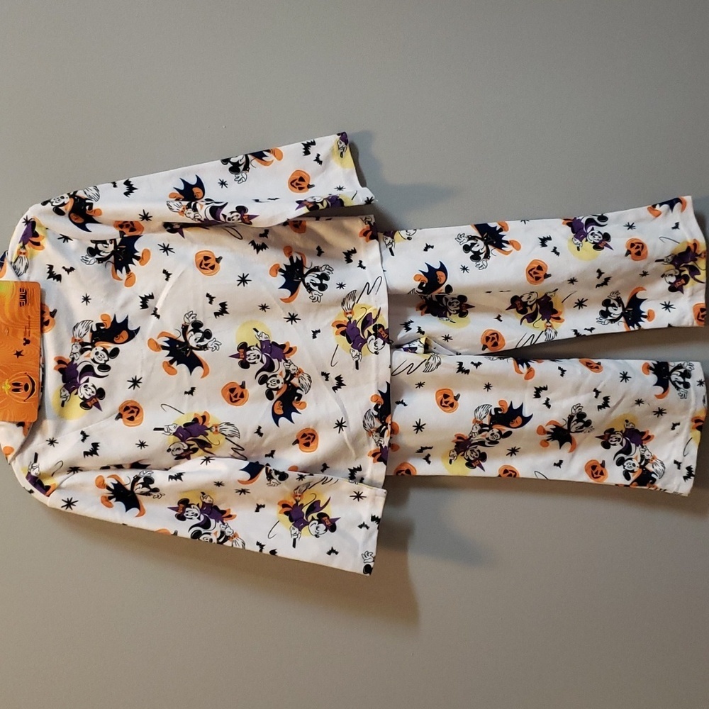 Disney Mickey and Minnie with Pumpkins Halloween Pajama Set - Picture 5 of 6